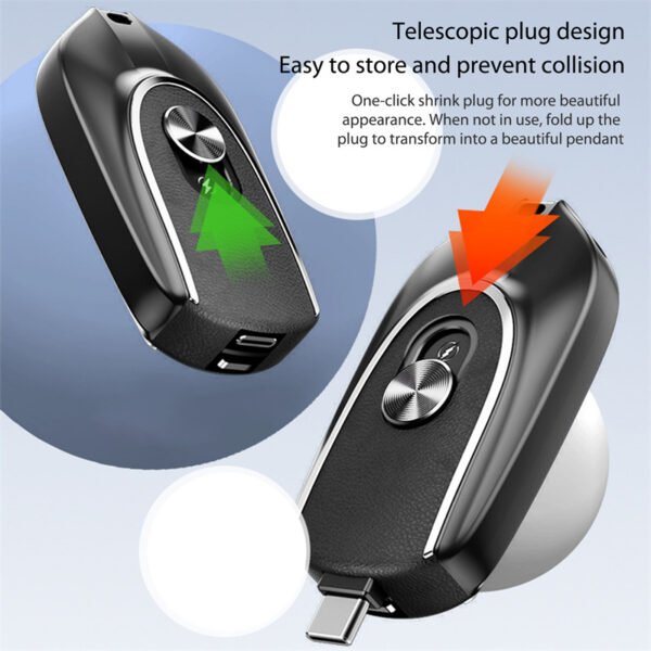 2 In 1 Mini Keychain Power Bank - Image 6